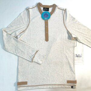 Andrew Christian Size "M" Glampground Long Sleeve T-Shirt - White/Tan